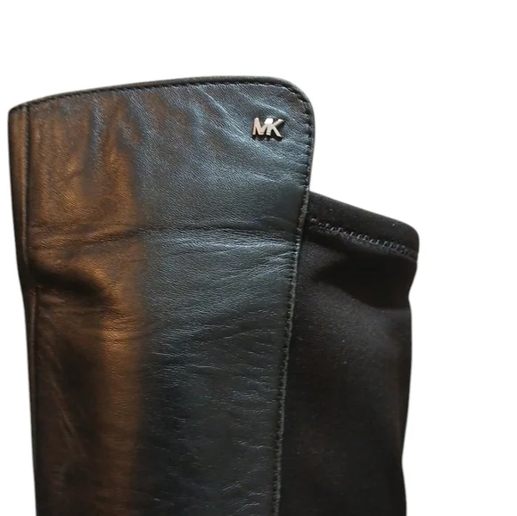 Michael Kors Bromley Black Riding Boots Women’s Knee High Leather Boots … - Picture 5 of 11